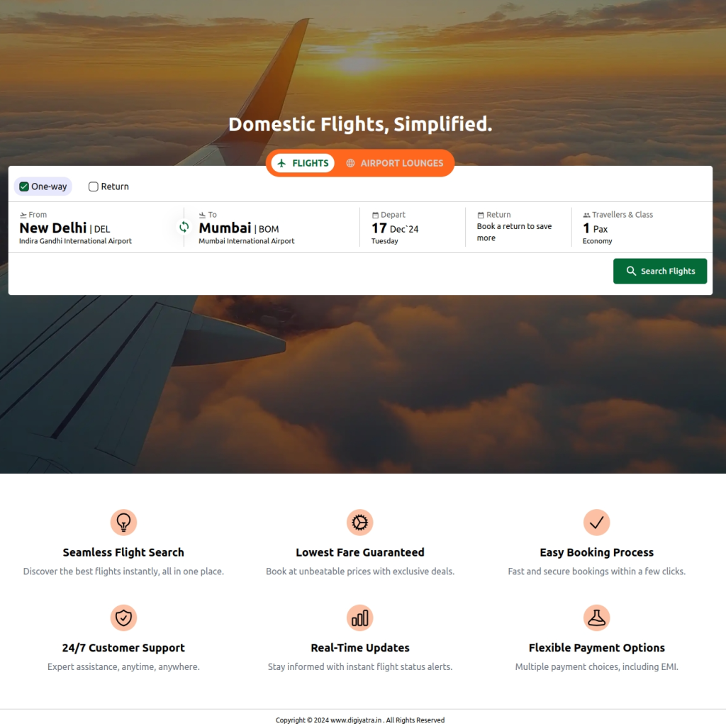 Flight booking portal for travel agency in uae, india, middleeast